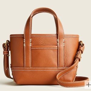 J. Crew Mini Montauk tote in leather